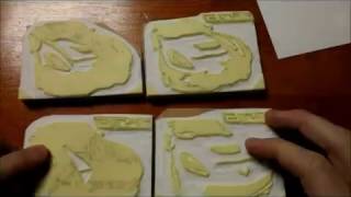 DIY amazing timelapse rubberstamp carving corvette コルベットを消しゴムはんこで彫ってみた