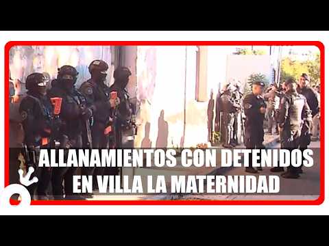 Mega operativo en Villa La Maternidad: detenidos