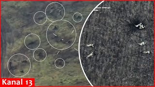 Large group of "Wagner" members AMBUSHED while launching attack in open area