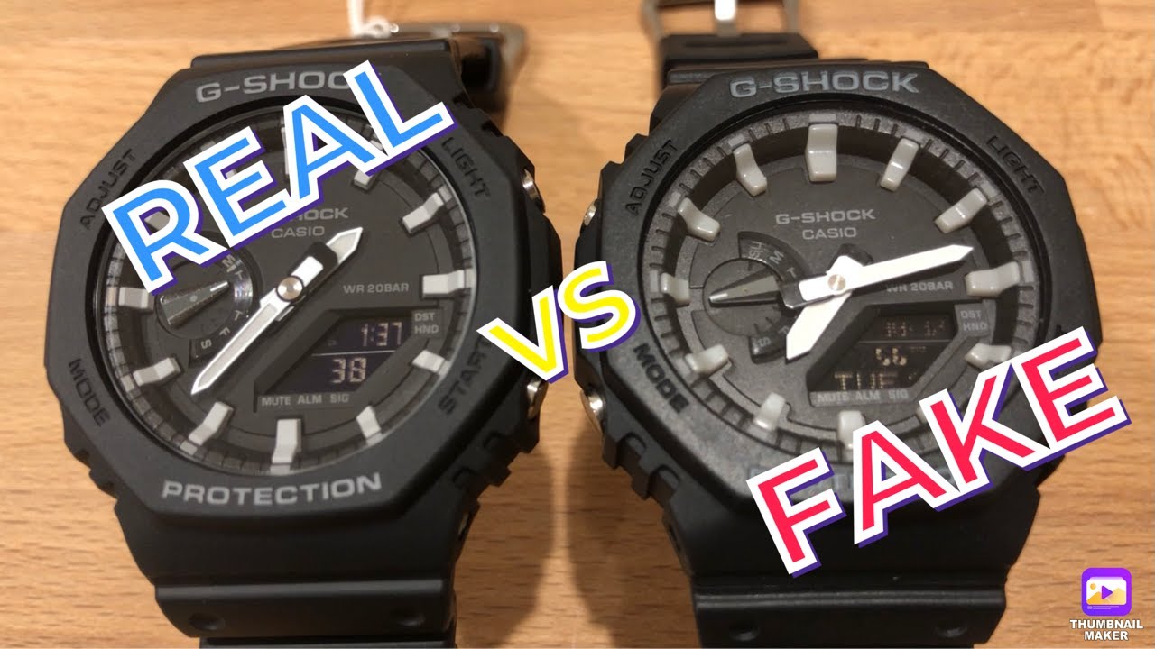Fake vs Real Casio G-SHOCK GA 2100 “CasiOak” unboxing