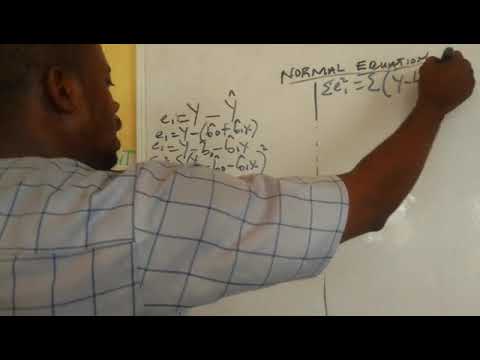 HOW TO DERIVE NORMAL EQUATION OF REGRESSION ANALYSIS