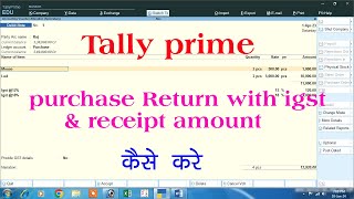 purchase return entry in tally prime | purchase return in tally prime | pruchase return entry
