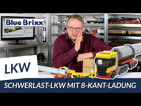 Schwerlast-LKW Schweden mit Nachläufer und 8-Kant-Ladung