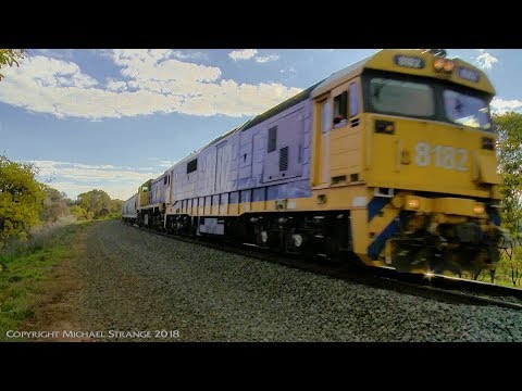 Pacific National Grain Train 7724V With WGBY Hoppers - PoathTV