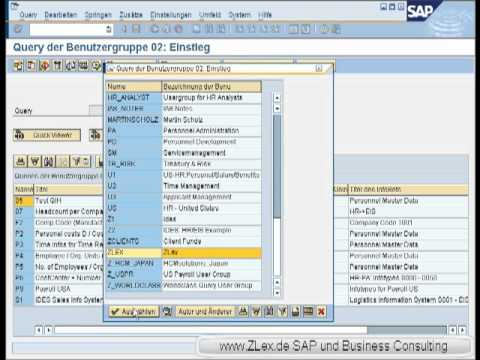 ZLex  04 SAP Query anlegen