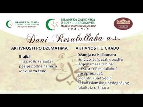 IZ u BiH - MIZ TRAVNIK - DANI RESULULLAHA A. S. - PROGRAM 14. i 16. decembra - MTV IGMAN