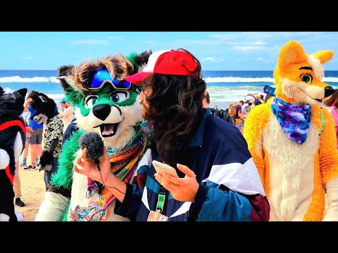 8K Video: FurDU 2024 (Fursuiting at the Beach)