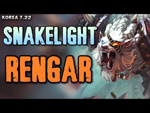 SnakeLight (826 LP) plays Rengar jungle - Korean SoloQ patch 7.22