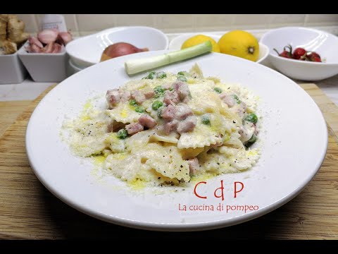 FARFALLE PISELLI E PROSCIUTTO COTTO