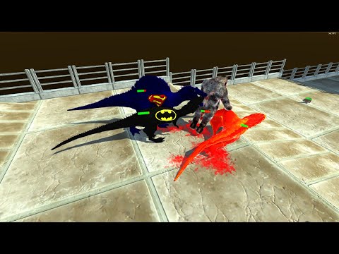 Superman, Batman, Lava Vs All Units DeathRUN ♦ Animal Revolt Battle Simulator ♦