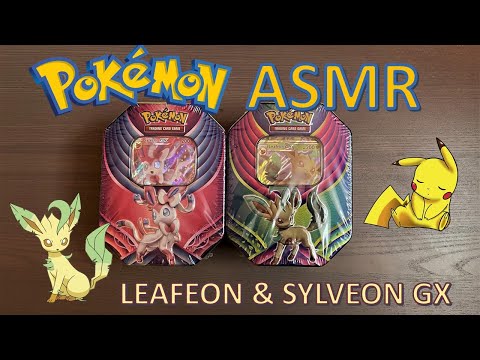 ASMR Opening Pokémon Card Packs | Leafeon & Sylveon GX TINS! (No Talking)