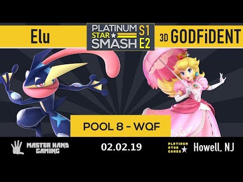 Platinum Star Smash S1:E2 - Elu (Greninja) vs 3D | GODFiDENT (Peach) - Pool 8 WQF