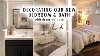 Decorating Our New BEDROOM & BATH (with decor we already have) | XO, MaCenna