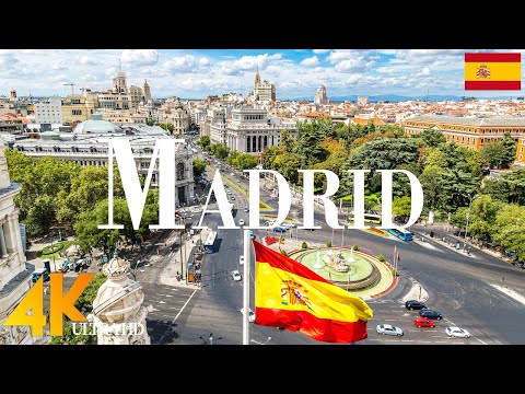 Madrid 4K drone view • Stunning Footage Aerial View Of Madrid | Relaxation film with calming music