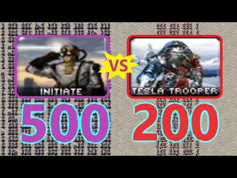 Initiates vs Tesla Troopers - Same Cost - Red Alert 2