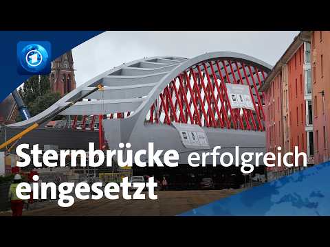 Video Thumbnail: Spektakulärer Bau-Transport: Sternbrücke in Hamburg fertig