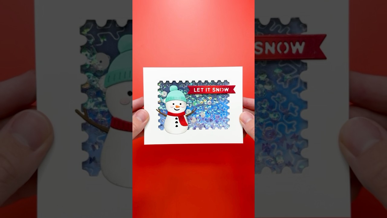 Make An EASY DIY Shaker Card With Me!⛄️ ASMR Crafting #asmr #craft #diy