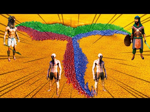 3 ARMIES - EGYPTIAN WARRIOR vs PERSIAN vs ZOMBIE  | Ultimate Epic Battle Simulator 2