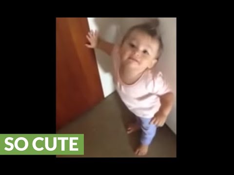 Babbling baby refuses to let dad walk out the door to work