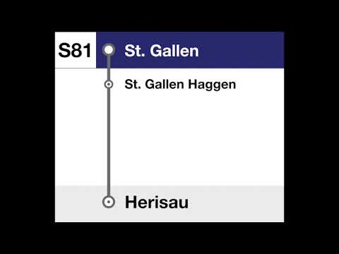 SBB/Thurbo Ansagen • S81 St. Gallen – Herisau – St. Gallen