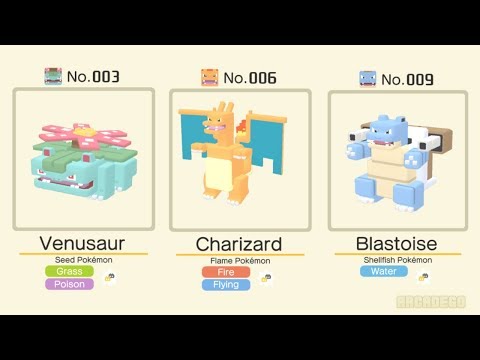 Blastoise vs Charizard vs Venusaur - ALL 151 POKEMON UNLOCKED POKEMON QUEST - 100% POKEDEX COMPLETE!