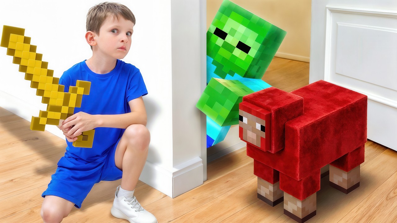 Let’s Find the Hidden Minecraft Mobs with Stephi and Alex!