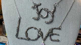 Soft Solder Stamped Word Necklaces