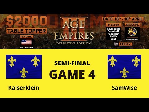 AOE 3 (DE) $2k Table Topper! SEMI-FINAL - Kaiserklein vs SamWise - Game 4