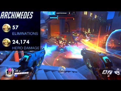 KABAJI TRACER GOD SHOWING HIS TRACKING SKILLS! 57 ELIMS! [ OVERWATCH SEASON 22 TOP 500 ]