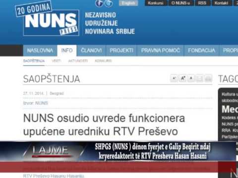 NUNS - shoqata e gazetareve denon fyerjet e Galip Beqirit ndaj medieve Rtv Presheva