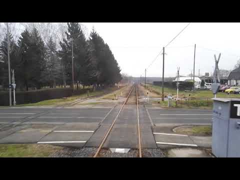 The view of the line between Lentiszombathely and Lenti on the Zalaegerszeg to Rédics branch.