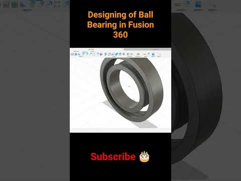 Designing of Ball Bearing in Fusion 360 #fusion360 #bearing #cad #rendering
