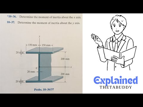 Statics 10.36 & 10.37 - Determine the moment of inertia about the x and y axis.