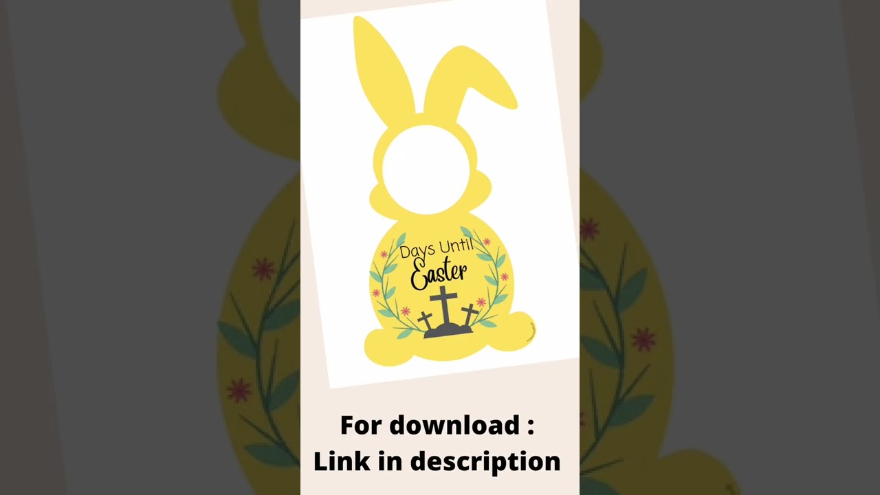 Easter Countdown - free printable
