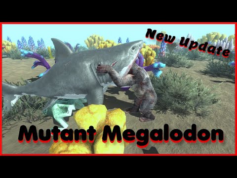 Mutant Megalodon vs Attackers | New Update | Animal Revolt Battle Simulator ARBS