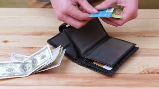 Кошелек унисекс 14927 Vintage черный