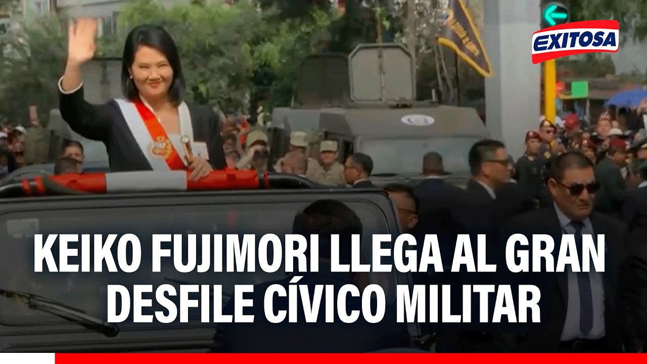 🔴🔵Keiko Fujimori llega a la avenida Brasil para presenciar la Gran Parada y Desfile Cívico Militar