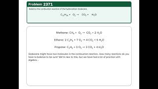 Balancing Chemical Reactions With Algebra