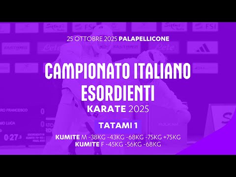 🥋 Karate 👉 Campionato Italiano Esordienti #kumite 2025 ➡️ Tatami1 🟢 Day1 pomeriggio