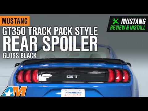 2015-2020 Mustang GT350 Track Pack Style Rear Spoiler; Gloss Black Review & Install