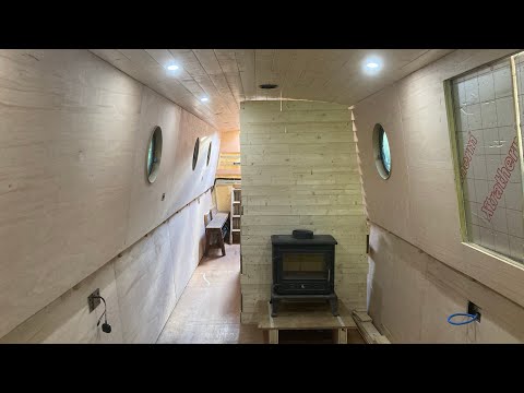 88. Finishing The Lining & Modelling The Bathroom/Fireplace In My Project Narrowboat
