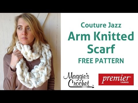 Arm Knitting Couture Jazz Infinity Scarf - Right Handed