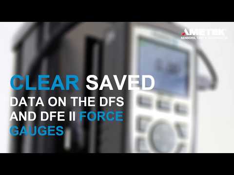 Chatillon DFE and DFS II Force Gauges - Clear Saved Data