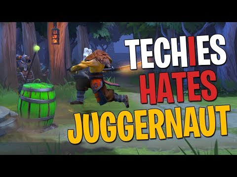 Techies Hates Juggernaut - DotA 2 Funny Moments