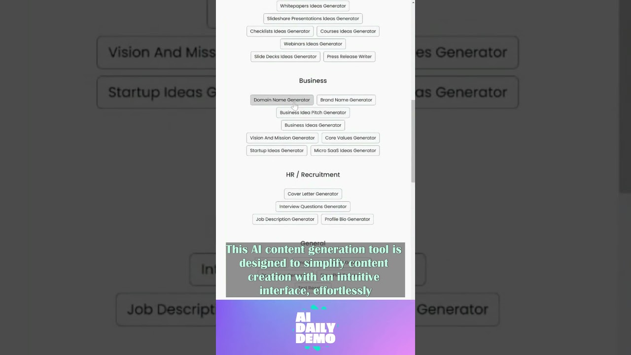 Demo: AI Content Generation Tool - Logicballs