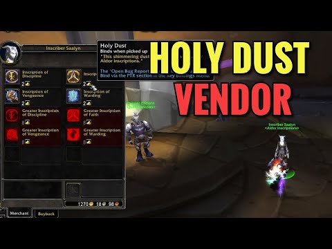Holy Dust Vendor Location (WoW TBC)