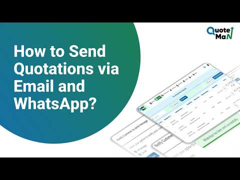 How to Send Quotations via Email and WhatsApp?