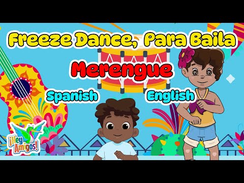 Spanish Freeze Dance 🛑 Para Baila 💃 Bilingual Merengue Activity