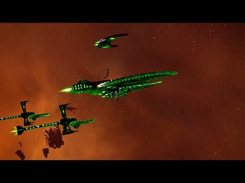 Necrons vs Tyranids! - 1v1 Multiplayer Gameplay, Battlefleet Gothic Armada 2