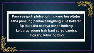Download lagu Atur Pambagya harja // Sambutan Tuan Rumah Arisan // untuk pemula mp3